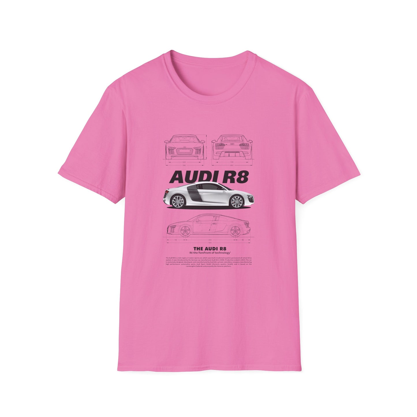 Audi R8 Graphic T-Shirt - Perfect for Car Enthusiasts - CreativeRino