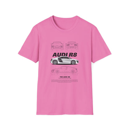 Audi R8 Graphic T-Shirt - Perfect for Car Enthusiasts - CreativeRino