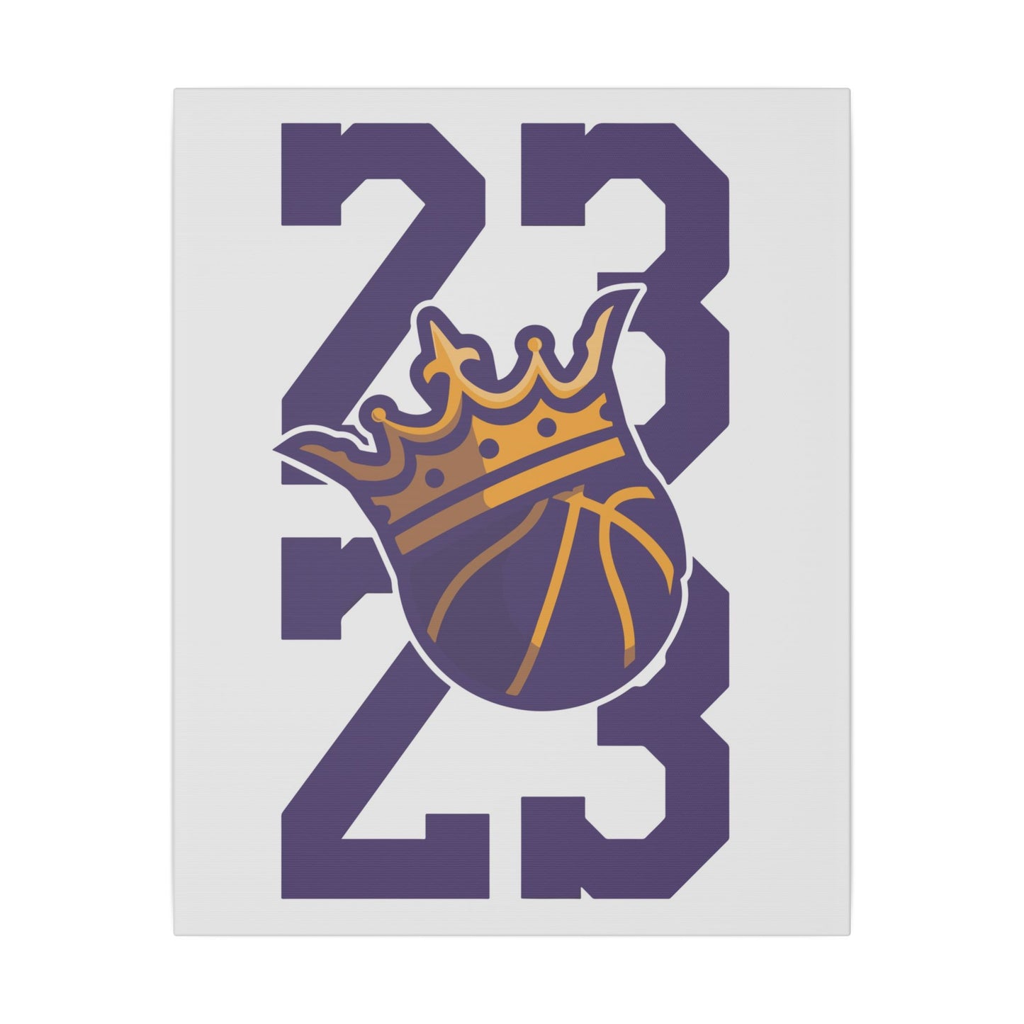 Basketball Wall Art - Crowned Lebron James 23 Canvas Print for Sports Fans - CreativeRino