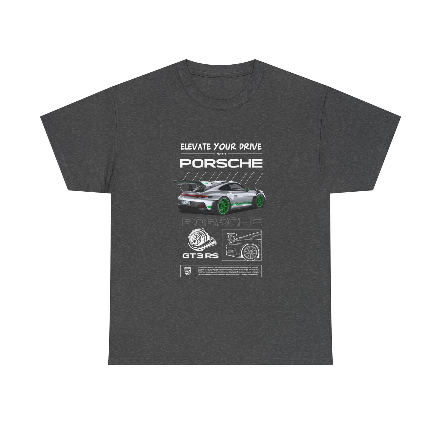 Porsche 911 Elevate Your Drive Unisex Heavy Cotton Tee - CreativeRino