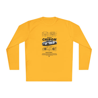Bugatti Chiron Unisex Lightweight Long Sleeve Tee -  Car T-shirt - CreativeRino