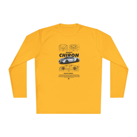 Bugatti Chiron Unisex Lightweight Long Sleeve Tee -  Car T-shirt - CreativeRino
