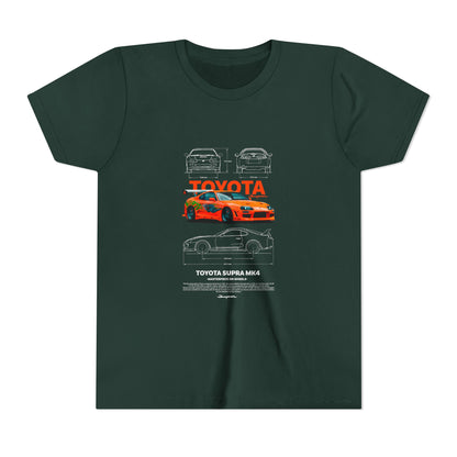 Toyota Supra MK4 Car Youth  Tee - Cool Graphic Short Sleeve T-Shirt - CreativeRino