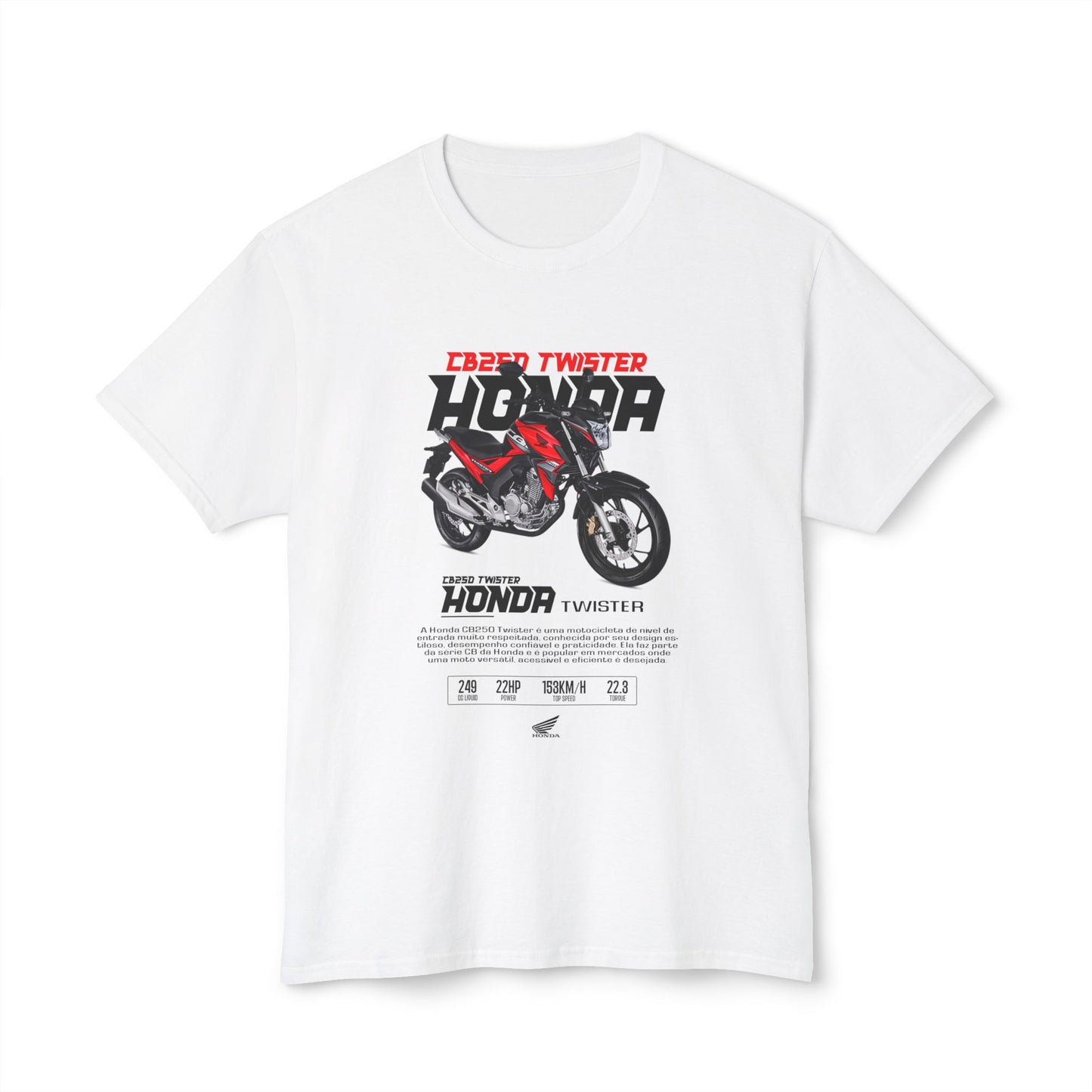 Honda Twister Unisex HD Cotton™ T-shirt - Perfect for Motorcycle Enthusiasts - CreativeRino