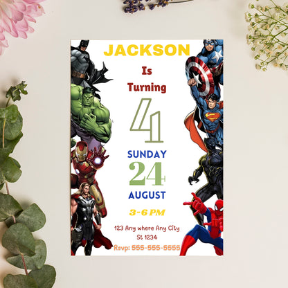 Avengers Secret Wars Birthday Invitation Template - CreativeRino