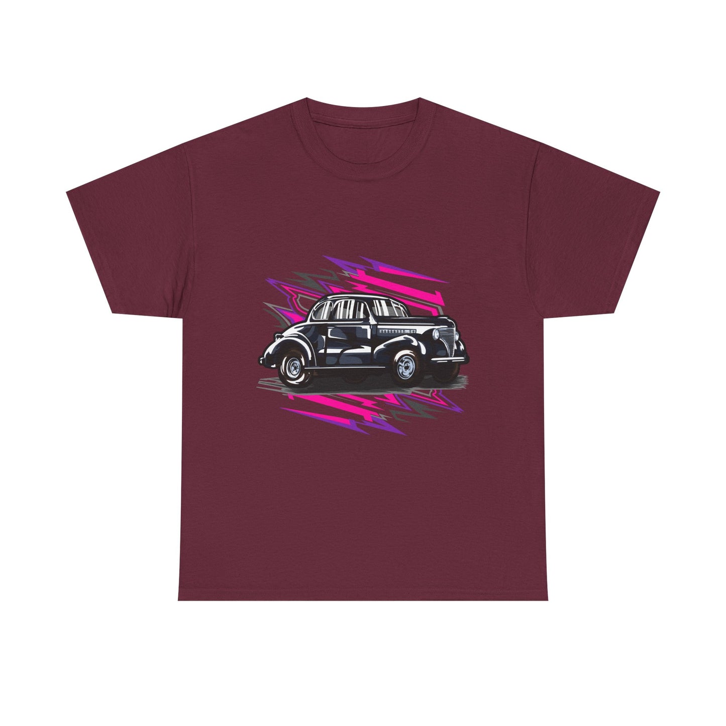 Retro Car Unisex Heavy Cotton Tee - Stylish Graphic T-shirt for Auto Enthusiasts - CreativeRino
