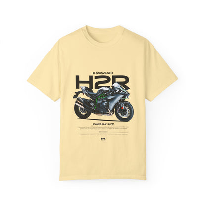 Kawasaki Ninja H2 R Motorcycle Unisex T-Shirt - Garment-Dyed, Casual Style - CreativeRino