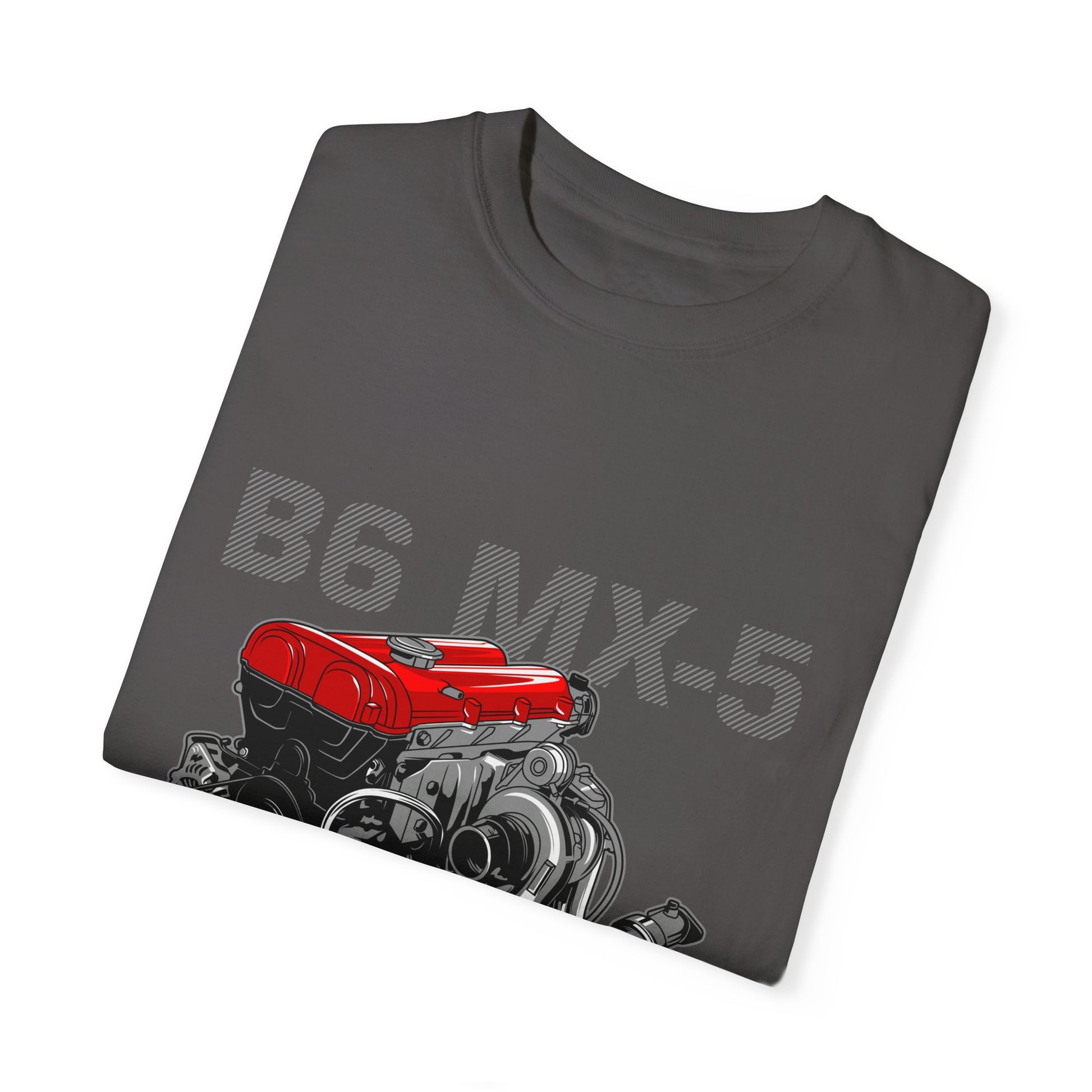 B6 MX-5 Engine Unisex Garment-Dyed T-Shirt - Perfect T-shirt for Car Enthusiasts - CreativeRino