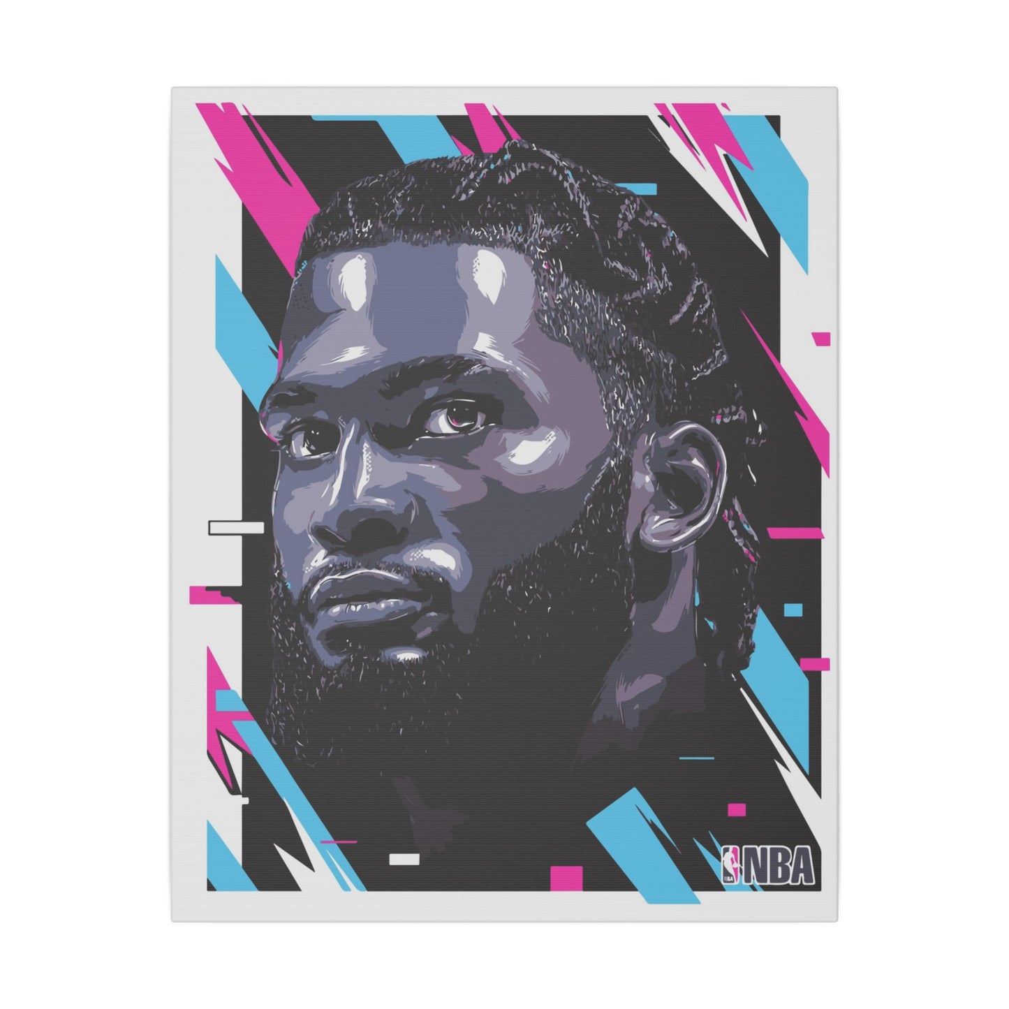 NBA Player Portrait Canvas Art - Stretched Matte Wall Decor - CreativeRino