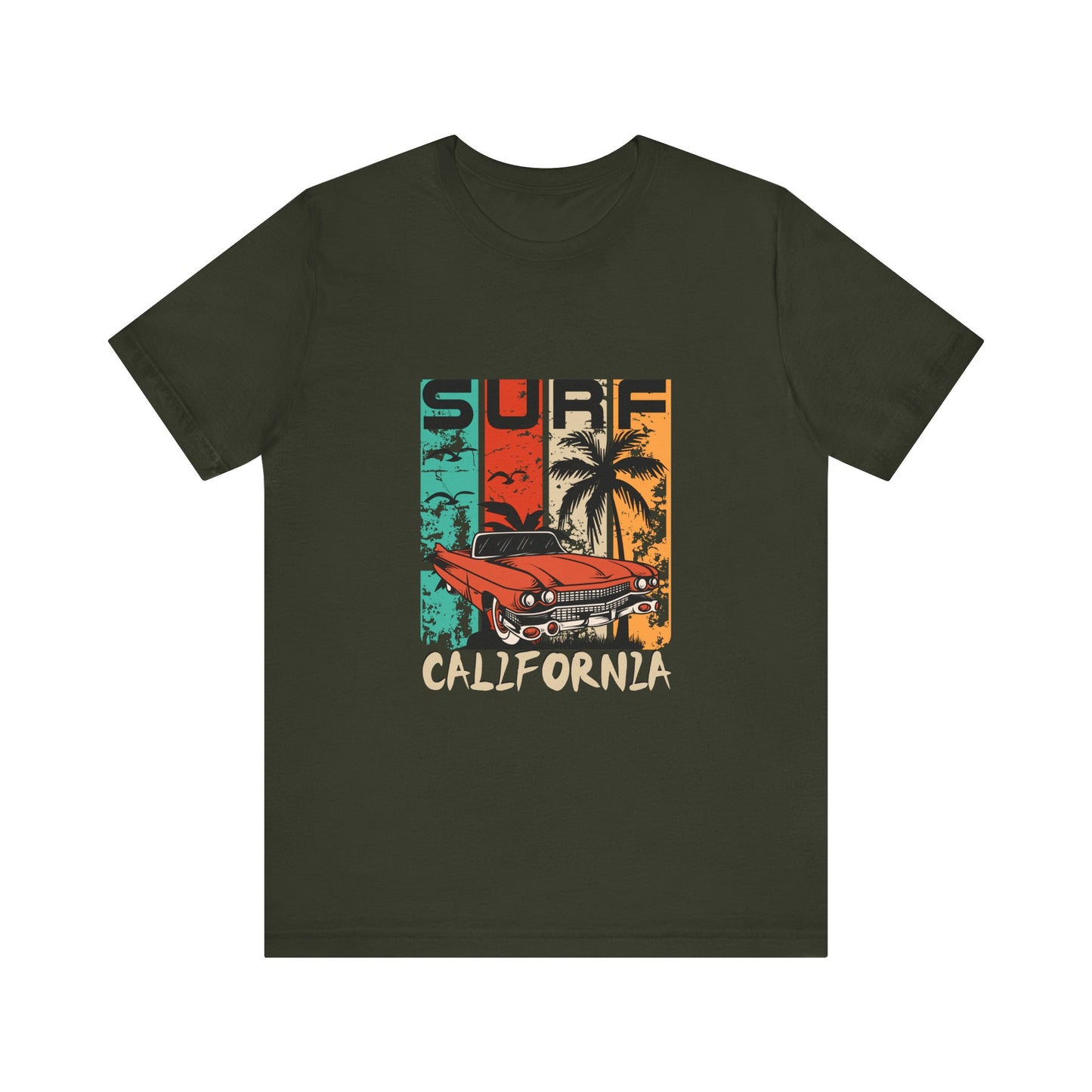 California Surf Vintage Tee - Unisex Short Sleeve T-Shirt - CreativeRino