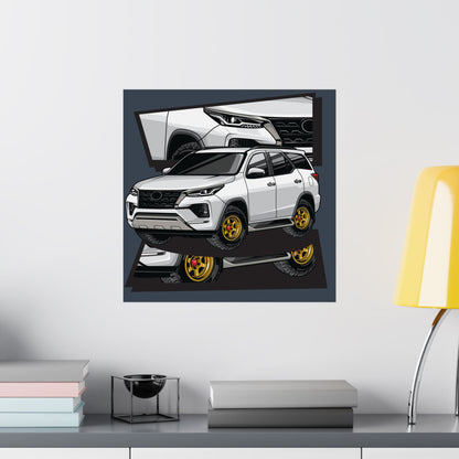 Fortuner Car Poster - Stylish Off-Road Vehicle Artwork for Auto Enthusiasts - CreativeRino