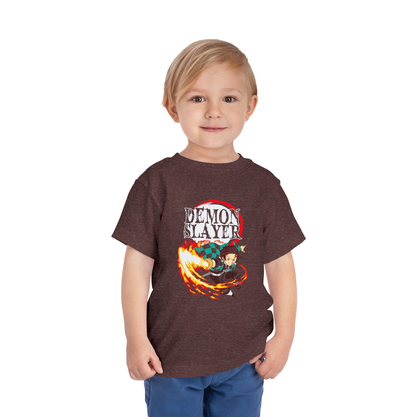 Demon Slayer Toddler Short Sleeve Tee - Cute Anime T-shirt for Kids - CreativeRino