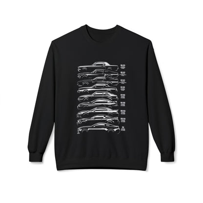 Luxury Car Graphics Unisex Fleece Crewneck Sweatshirt - CreativeRino