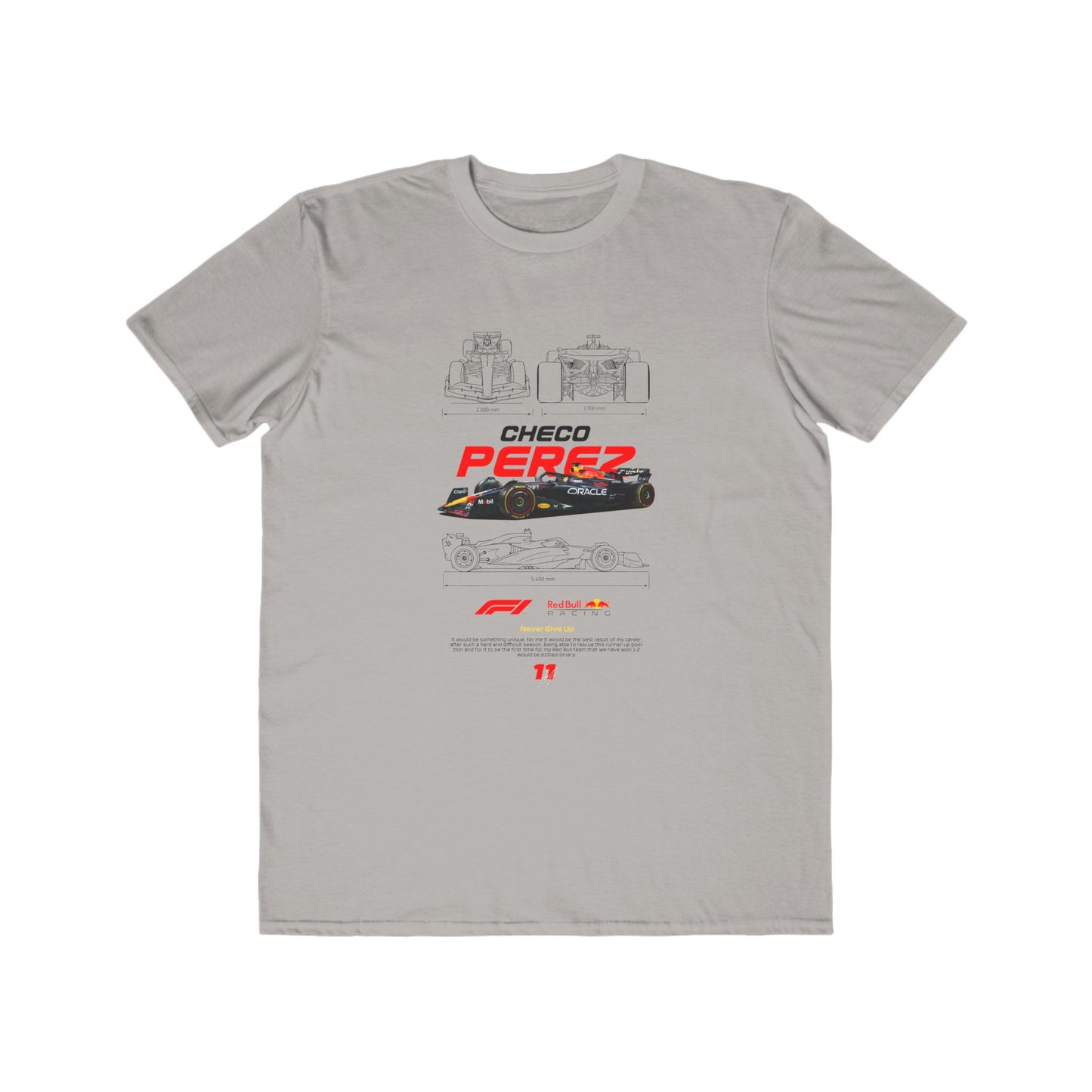 Checo Pérez Men's Lightweight Fashion Tee - Formula 1 Racing T-Shirt - CreativeRino