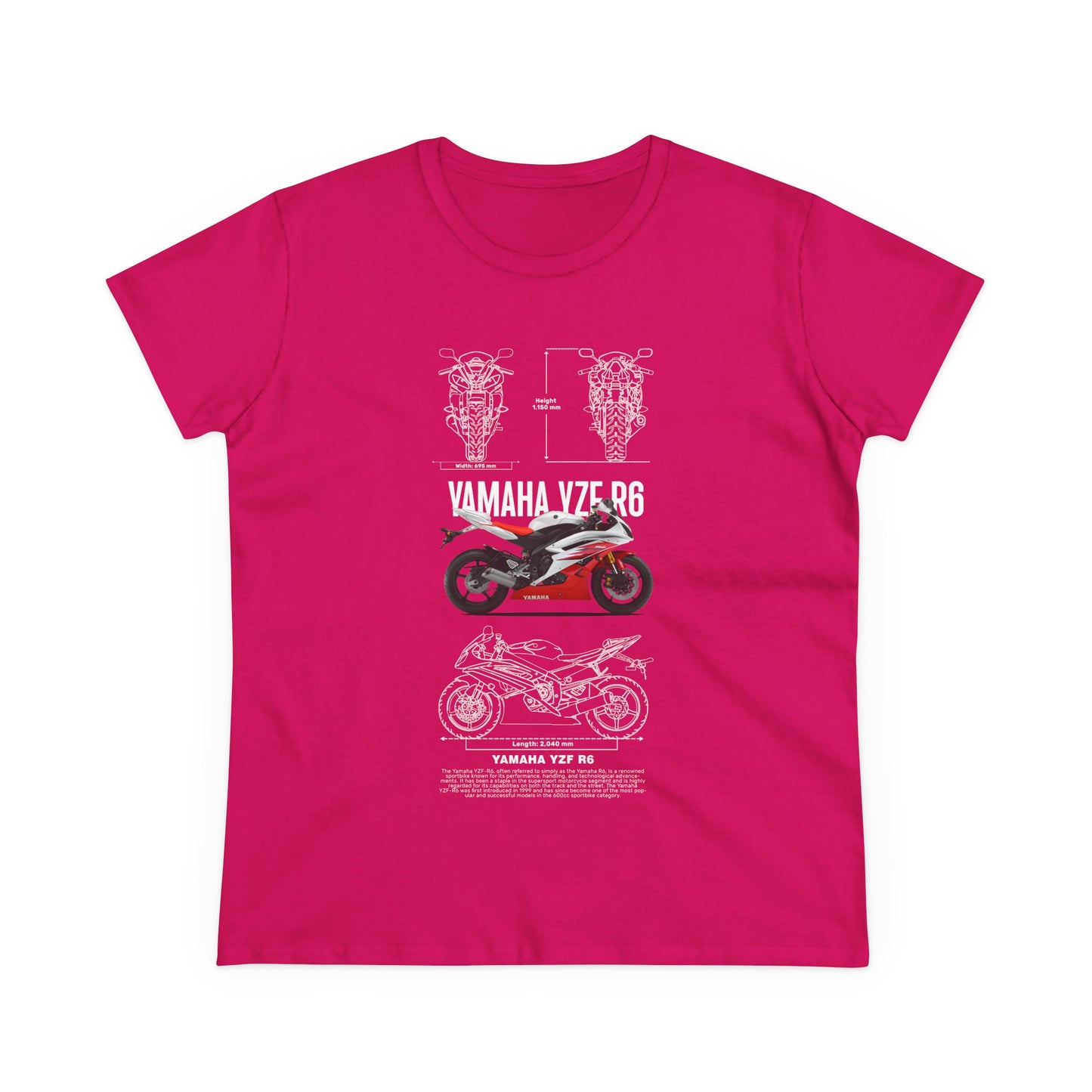 Yamaha YZF-R6 Graphic Tee for Motorcycle Enthusiasts - CreativeRino