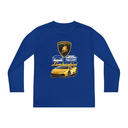 Lamborghini Youth Long Sleeve Tee - Cool Car Shirt for Young Automotive Enthusiasts - CreativeRino