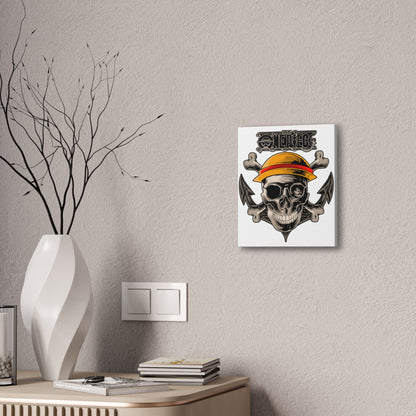 One Piece Pirate Canvas Art Print - Skull and Crossbones Design - CreativeRino