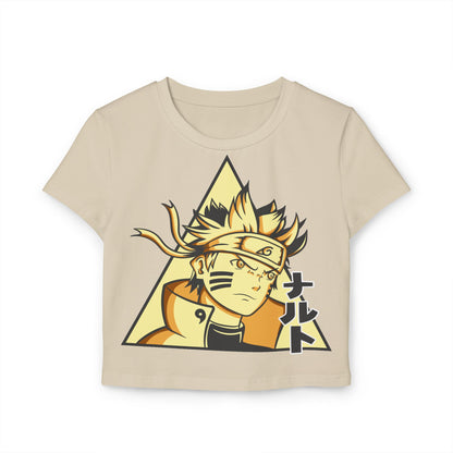 Women's Naruto Baby Tee - Stylish Anime Graphic T-shirt for Fans - CreativeRino