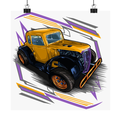 Vintage Car Matte Poster - Retro Automotive Wall Art for Car Enthusiasts - CreativeRino