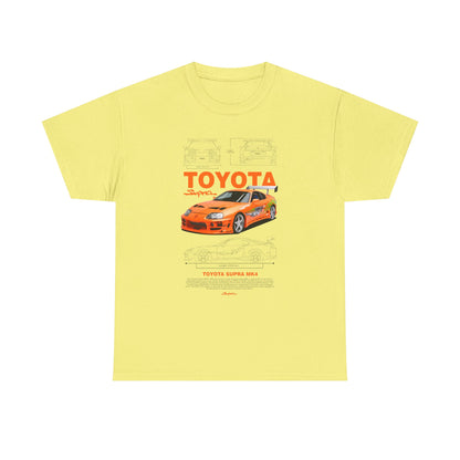 Toyota Supra MK4 Unisex Heavy Cotton Tee - Car Enthusiast Shirt - CreativeRino