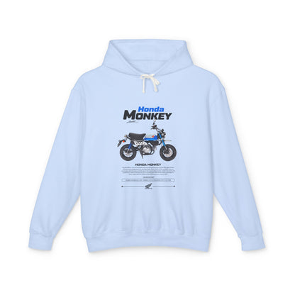Honda Monkey Unisex Lightweight Hooded Sweatshirt - Retro Motorcycle Design - CreativeRino