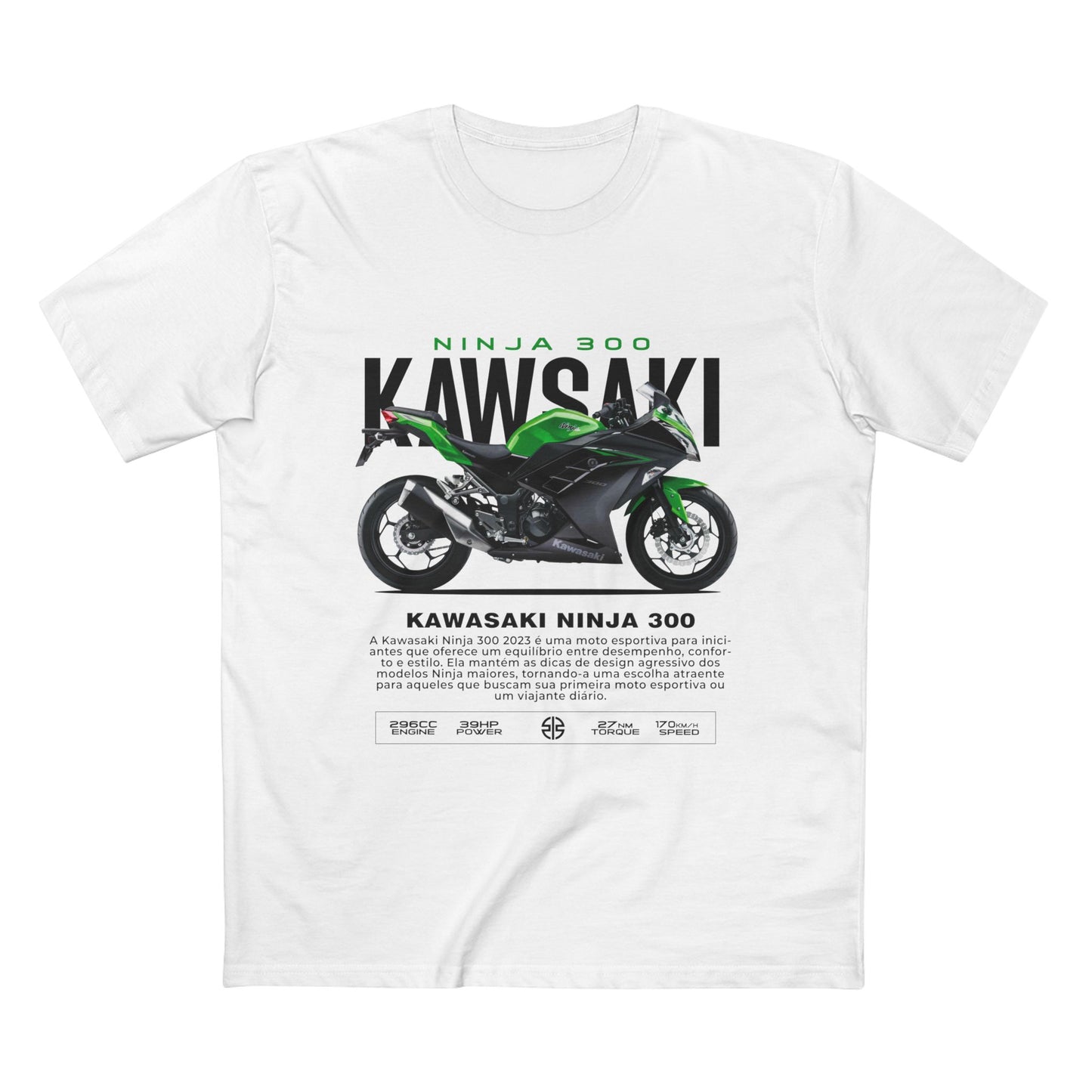 Kawasaki Ninja 300 Motorcycle Tee - Perfect T-shirt for Riders & Fans - CreativeRino