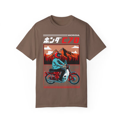 Vintage Honda Motorcycle T-Shirt - Unisex Garment-Dyed Tee for Riders - CreativeRino