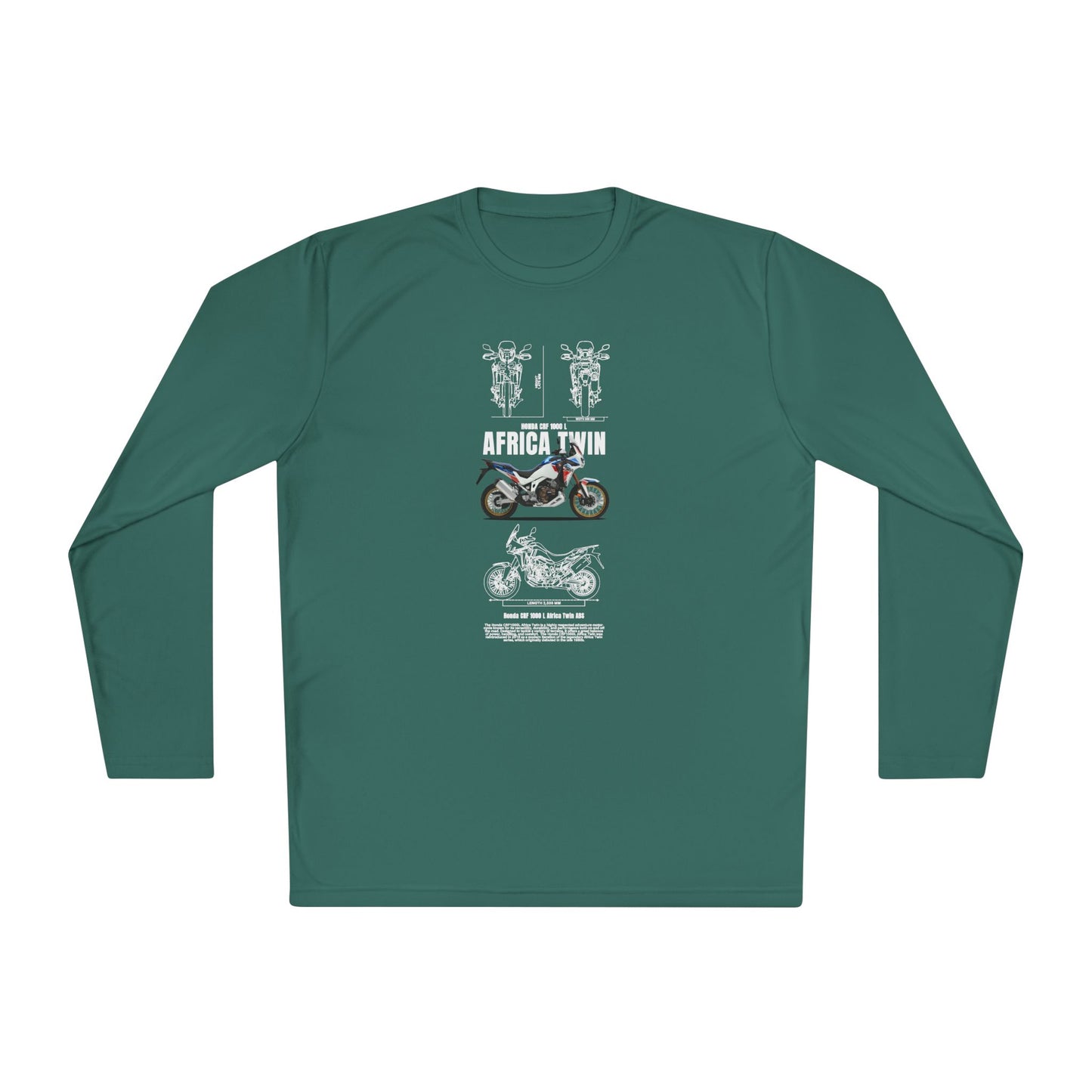 Honda CRF1000L Africa Twin Motorcycle Enthusiast Unisex Long Sleeve Tee - Africa Twin T-shirt Design - CreativeRino