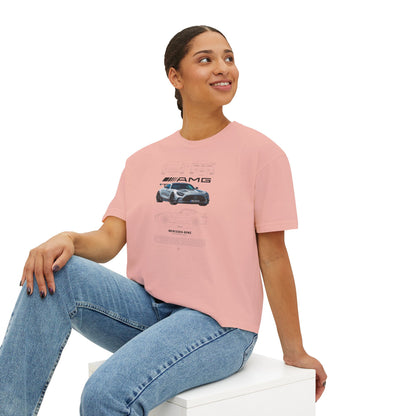 Mercedes-Benz AMG Women's Boxy Tee - Stylish Racing-Inspired Design for Car Enthusiasts - CreativeRino