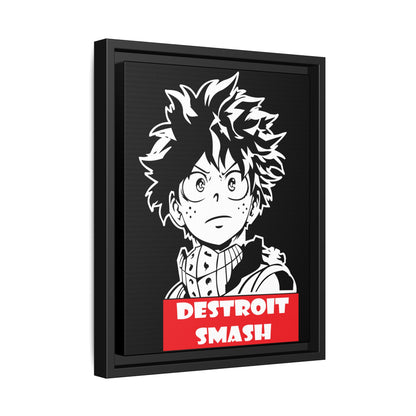 Anime-Inspired Framed Matte Canvas Art | 'DESTROIT SMASH' Deku Print - CreativeRino