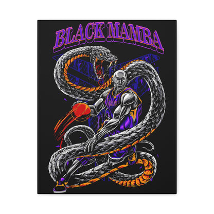 Black Mamba Wall Art Canvas, Sports Decor, Kobe Bryant Basketball Lover Gift, Basketball Wall Hanging, Home Gym Art, Motivational Art - CreativeRino