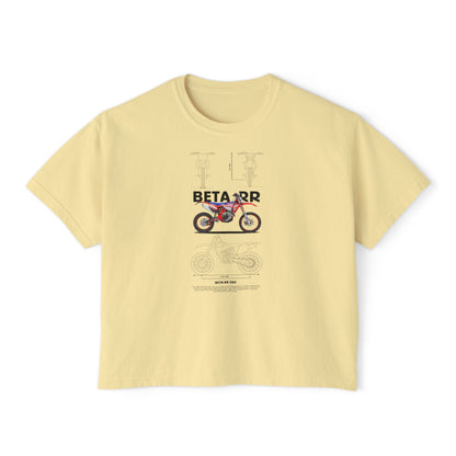 Beta RR 350 Motorcycle Women's Boxy Tee - Perfect T-shirt for Biker Enthusiasts - CreativeRino