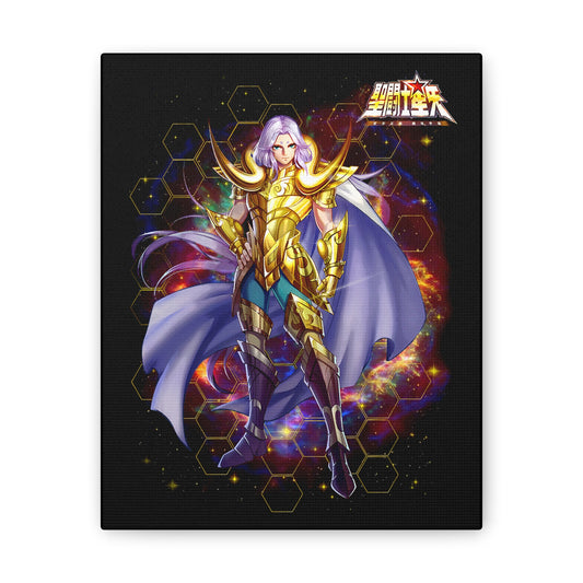 Aries Mu Cosmic Hero Canvas Art - Vibrant Superhero Wall Decor - CreativeRino