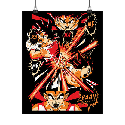 Dragon Ball Anime Battle Matte Vertical Poster - Perfect for Home Decor and Fan Gifts - CreativeRino
