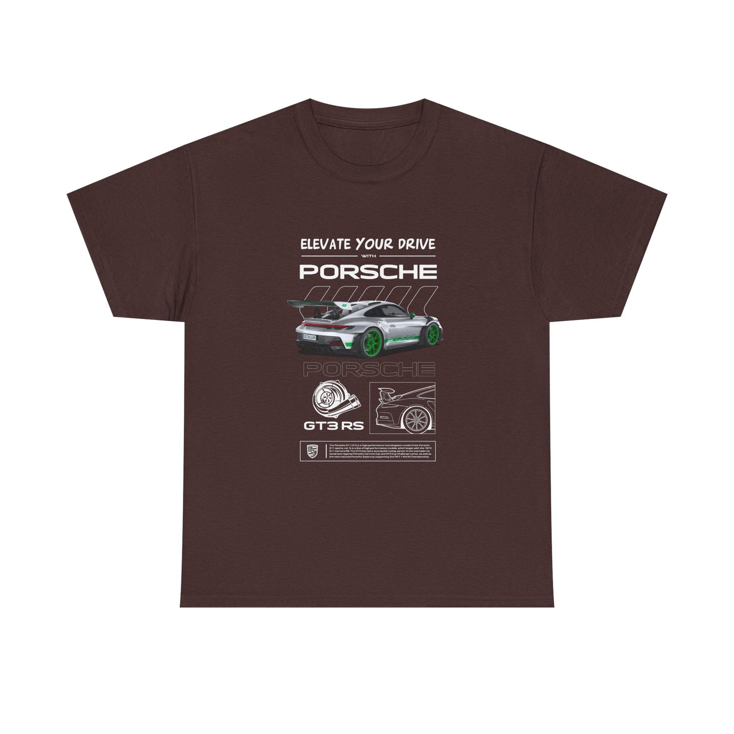 Porsche 911 Elevate Your Drive Unisex Heavy Cotton Tee - CreativeRino