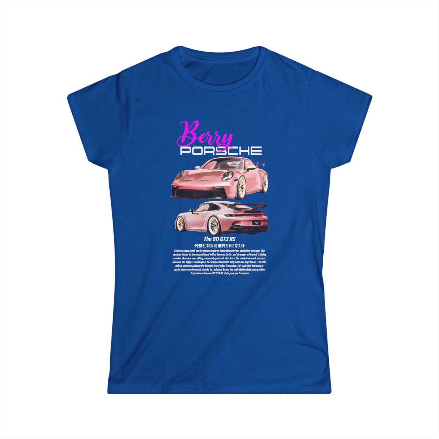 Berry Porsche Women's Softstyle Tee - Car Enthusiast Graphical T-shirt - CreativeRino