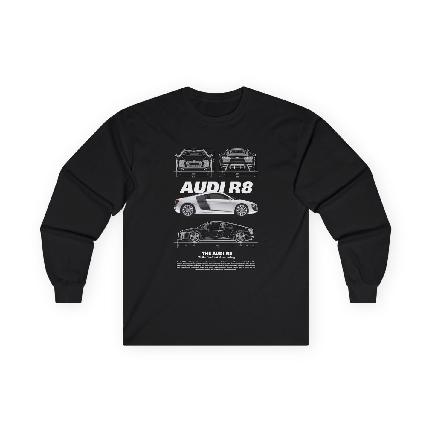 Audi R8 Unisex Long Sleeve Tee - Perfect Gift for Car Enthusiasts - CreativeRino