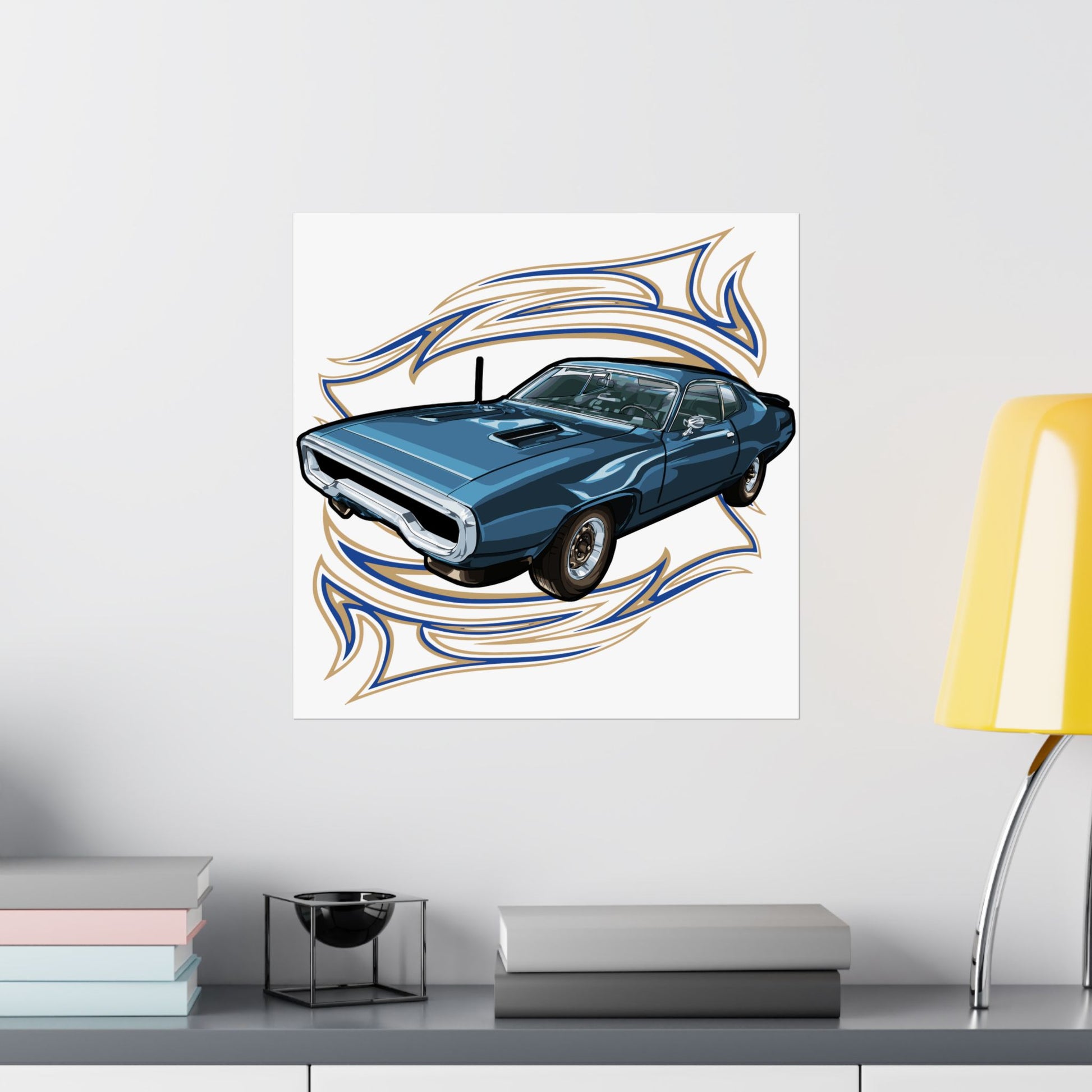 Vintage Car Matte Square Poster - Classic Automotive Art for Car Enthusiasts - CreativeRino