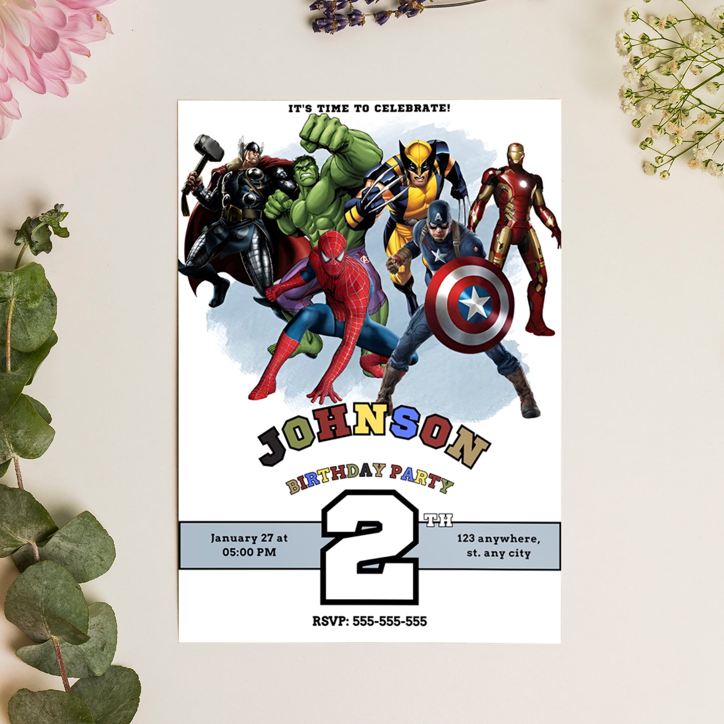 Avengers Secret Wars Birthday Invitation Template - CreativeRino