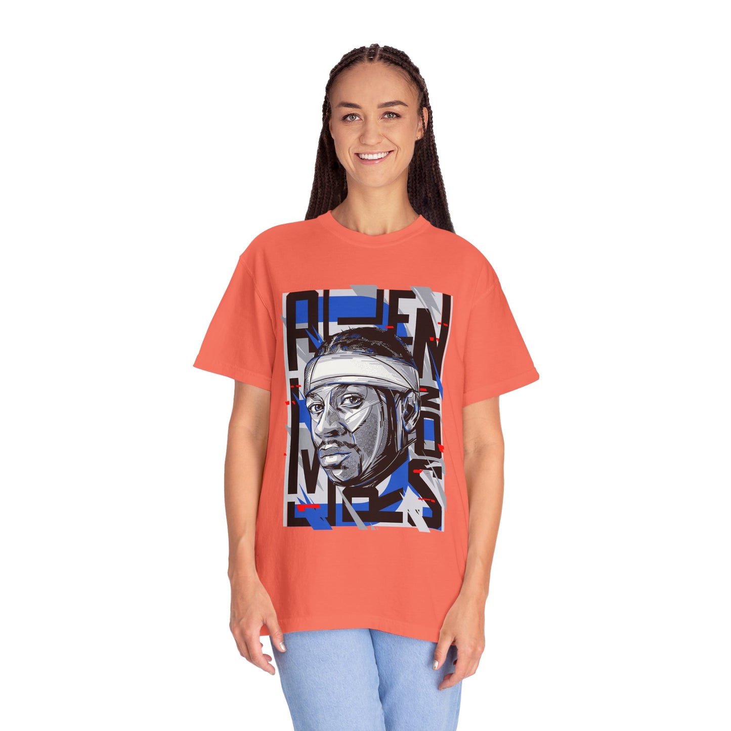 Allen Iverson Unisex Garment-Dyed T-shirt with Graphic Design | Perfect Tee for Sports Fans & Streetwear Enthusiasts - CreativeRino