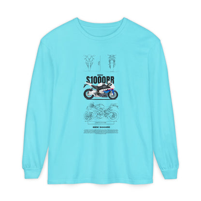 BMW S1000RR Motorcycle Long Sleeve T-Shirt - Unisex Garment-Dyed - CreativeRino