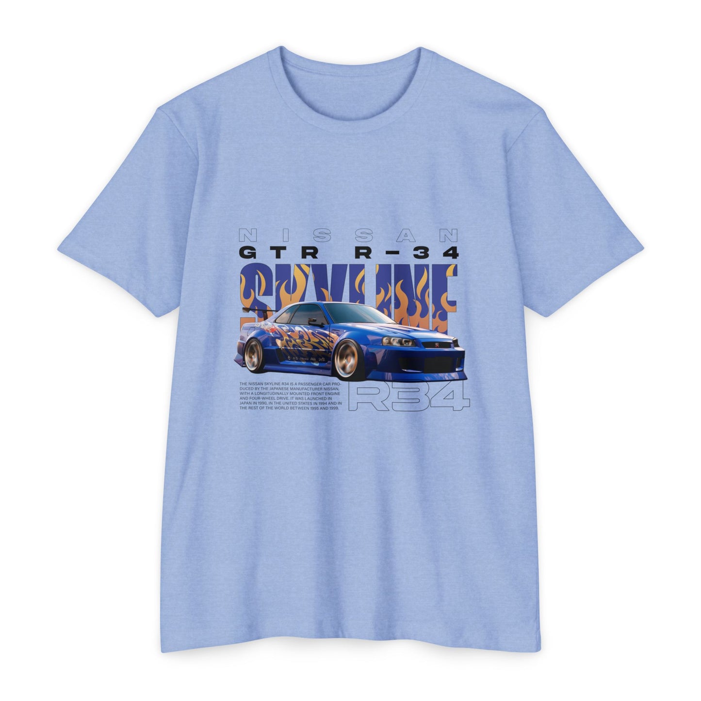 Nissan GTR R34 Graphic Tee - Unisex Vintage Car T-Shirt - CreativeRino