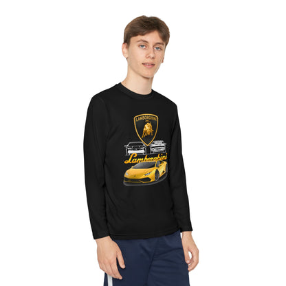 Lamborghini Youth Long Sleeve Tee - Cool Car Shirt for Young Automotive Enthusiasts - CreativeRino