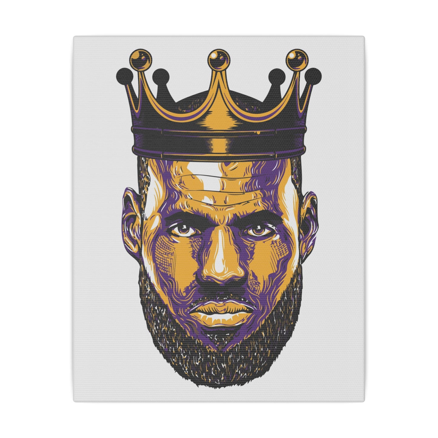LeBron James Crowned Canvas Wall Art - Statement Piece for Basketball Fans - CreativeRino