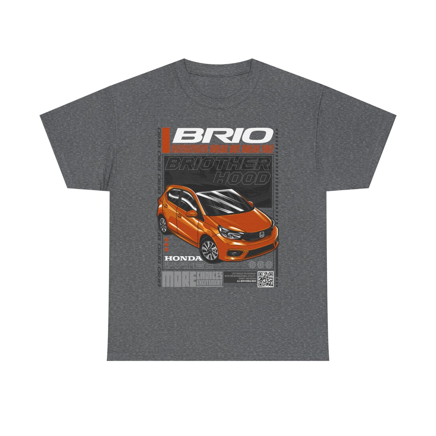 Honda Brio Unisex Heavy Cotton Tee - Perfect T-shirt Gift for Car Enthusiasts - CreativeRino