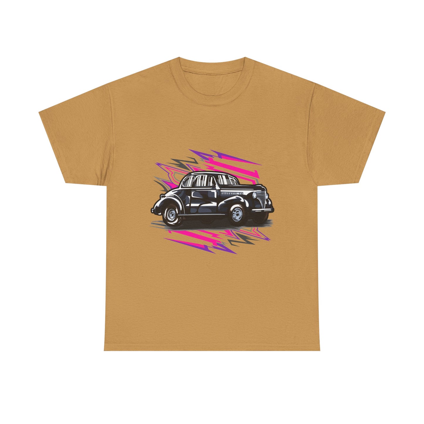 Retro Car Unisex Heavy Cotton Tee - Stylish Graphic T-shirt for Auto Enthusiasts - CreativeRino