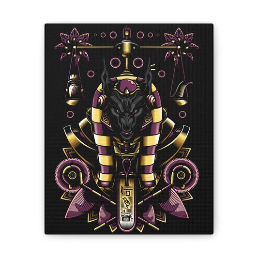 Egyptian Anubis Canvas Art - Mystical Home Decor - CreativeRino