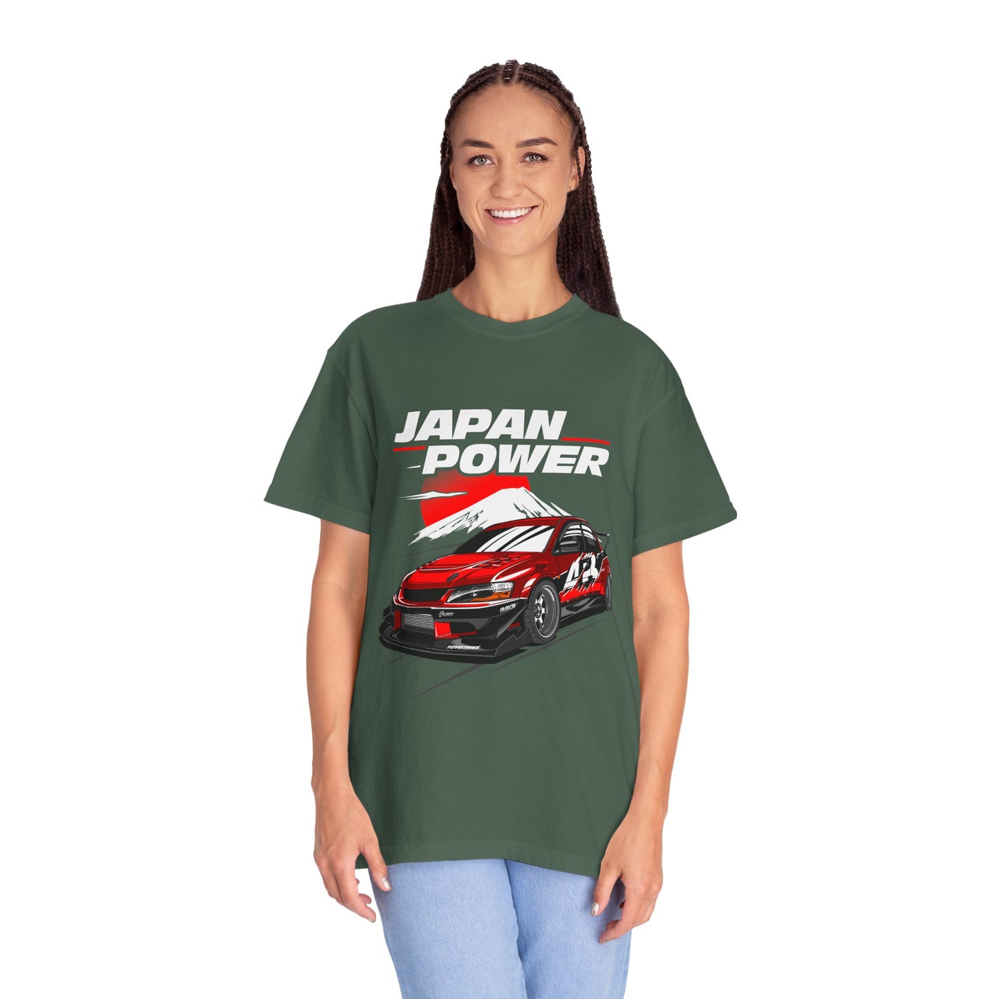 Japan Power Car Unisex Garment-Dyed T-shirt - Perfect T-shirt for Car Enthusiasts - CreativeRino