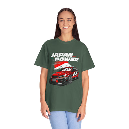 Japan Power Car Unisex Garment-Dyed T-shirt - Perfect T-shirt for Car Enthusiasts - CreativeRino