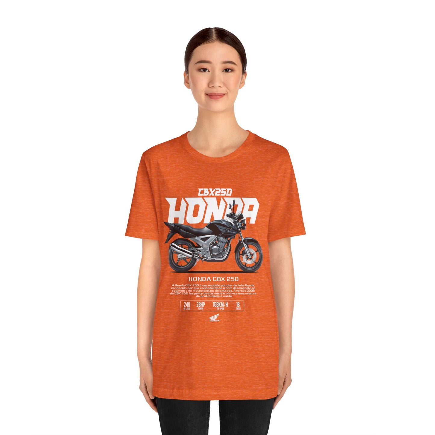 Honda CBX 250 Motorcycle Unisex Tee - Retro Style Short Sleeve T-shirt - CreativeRino
